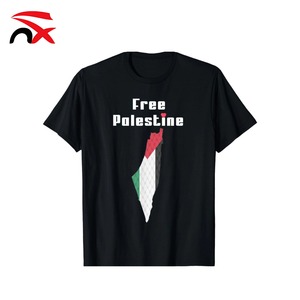 T-shirt con bandiera palestina stampata personalizzata 100% cotone all'ingrosso T-shirt Palestine regalo di solidarietà di gruppo - Product Image 2