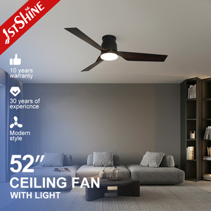 1stshine Ventilateur de plafond à LED Profil bas Lames en plastique de haute qualité 52 pouces Ventilateur de plafond encastré avec lumière - Product Image 2