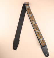 Sangle de guitare personnalisée en jacquard avec coussin en mousse 3D |   Vente en gros d'usine à Dongguan |   Sangle d'épaule réglable en polyester tissé pour basse
