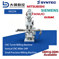 DL X6323A/B 3HP R8 ISO30 Spindle Nouvelle Mini-Fraiseuse CNC Verticale à Tourelle 305x350x650mm Table Haute Précision Garantie 1 An