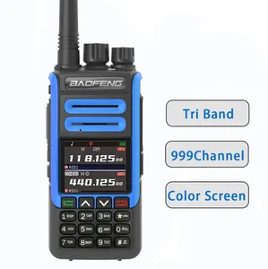 Tri banda 5W Baofeng BF-1802 999 canales walkie talkie 2 vías radio de mano UHF VHF Walkie talkie
