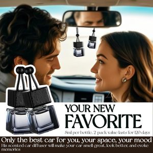 Bouteille diffuseur de parfum vide de 8 ml pour voiture, mini désodorisant, flacon en verre pour huiles essentielles avec bouchon en bois noir - Product Image 5