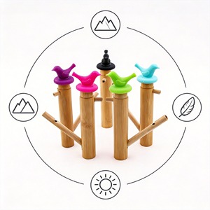 Fischietto d'acqua in bambù a forma di <span class=keywords><strong>uccellino</strong></span>, giocattolo per bambini dell'asilo, regalo per studenti, divertimento con acqua, suono personalizzato di piccolo <span class=keywords><strong>uccellino</strong></span> - Product Image 2