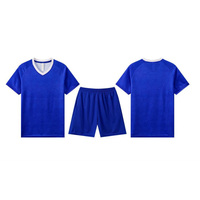 Jersey Sepak Bola Retro Lengan Pendek Musim Panas Cepat Kering, Cetak Transfer Panas Kustom Berkualitas Tinggi Grosir
