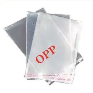 공장 도매 저가 투명한 자동 접착 접착 물개 옷 OPP 패킹 비닐 봉투