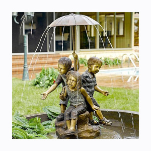 Decoración al aire libre figura <span class=keywords><strong>de</strong></span> Metal <span class=keywords><strong>arte</strong></span> escultura bronce hogar jardín cobre mujer tocando <span class=keywords><strong>el</strong></span> violín y niños estatua - Product Image 5