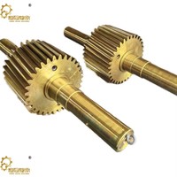 Grand arbre d'engrenage forgé sur mesure, revêtu de nickel, pour transmission/arbre d'engrenage principal, 34CrNi3MoA, longueur 2280 mm, certifié ISO9001, OEM/ODM