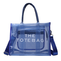 Bolso Tote Transparente Impermeable de Gran Capacidad (35x28x16cm) para Mujer, Fabricado con Tela de Malla EVA