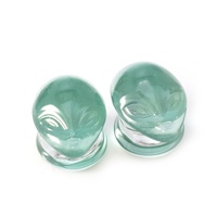 De vidrio Pyrex cara extraterrestre diseño oído túneles tapones medidores oídos joyería Piercing del cuerpo