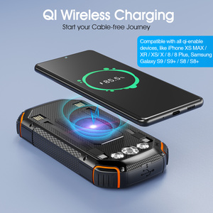 แบตสำรองพลังงานแสงอาทิตย์ไร้สาย 20W ความจุสูง 20000mAh ชาร์จเร็ว กันน้ำ ดีไซน์แม่เหล็ก หน้าจอ LED พกพาสะดวก ช่องเสียบ Micro USB - Product Image 5