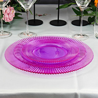 Moderne luxe kristallen ecovriendelijke 32,5 cm loodvrije violette glazen fruit schaal voor thuis en bruiloftdecoratie