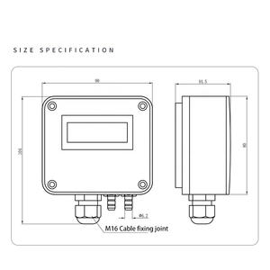 LEFOO LFM11 Hvac 4-20ma,0-10v,rs485 LCD digitale trasmettitore di <span class=keywords><strong>pressione</strong></span> differenziale, digitale <span class=keywords><strong>trasduttore</strong></span> di <span class=keywords><strong>pressione</strong></span> - Product Image 6