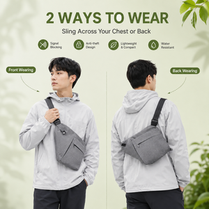 กระเป๋าคาดอกกันขโมยแบบ unisex สำหรับขายส่ง ป้องกัน RFID ป้องกัน EMI กันน้ำ เหมาะสำหรับการเดินทางและกิจกรรมกลางแจ้ง - Product Image 1