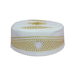 Gorro de oración musulmán Hui de nuevo diseño con bordado de hilo dorado, estilo distintivo, adecuado para uso en exteriores - Product Image 1