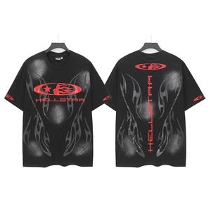 เสื้อยืดฮิปฮอปทรงโอเวอร์ไซส์ ยูนิเซ็กซ์ ผ้าฝ้าย 100% แขนสั้น ระบายอากาศได้ดี เหมาะสำหรับฤดูร้อน น้ำหนักผ้า 200 กรัม ดีไซน์ลายแฟชั่นสำหรับผู้ชาย - Product Image 3
