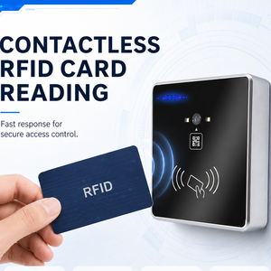 เครื่องอ่านบัตร RFID แบบติดผนัง เครื่องสแกนควบคุมการเข้าออก บัตร IC ID เครื่องอ่านโค้ด QR พร้อมการตอบสนองรวดเร็วเพื่อการเข้าออกที่ปลอดภัย - Product Image 1