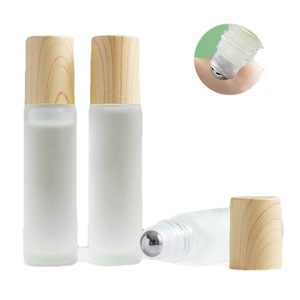 ขวดน้ำหอมแบบโรลออนขนาดทดลอง 10 มล. ขนาดพกพา ทำจากแก้ว ฝาไม้ลายไม้ บรรจุภัณฑ์สำหรับน้ำมันหอมระเหยและเครื่องสำอาง - Product Image 4
