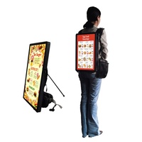 Reproductor de Publicidad para Mochila con Pantalla LCD Full HD de 21.5 Pulgadas, Android, 1 Año de Garantía para Uso en Interiores, Agentes Inmobiliarios