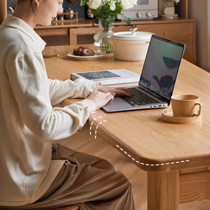 Hiện đại đơn giản gỗ sồi lớn phòng ăn Bàn tất cả bàn ăn gỗ rắn Bắc Âu đăng nhập cuộc họp bàn - Product Image 2