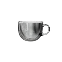 Tasse à café en verre avec Logo personnalisé, tasse ondulée de couleur Unique avec poignée, offre spéciale