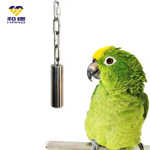 papagaio conure Suppliers-Amazon sino de pássaro, venda quente, grande, brinquedos de aço inoxidável, para pássaros, papagaio, brinquedos, sino para pássaros
