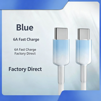 Kabel Pengisian Cepat USB C ke USB C Tipe C Kabel Data TPU Gradasi untuk Ponsel Tablet 1M 1.5M 2M OEM ODM Grosir