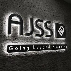 Letrero minimalista de alta gama para tienda, de <span class=keywords><strong>acero</strong></span> inoxidable negro con retroiluminación acrílica para publicidad en la fachada de la tienda. - Product Image 1