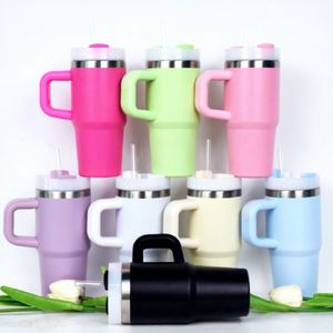 14oz <b>Kids</b> Stainless Steel Sippy Tumbler with Handle Straw Lid Portable Insulated Travel Cup - Product Image 1