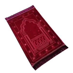 DAMAI <b>Prayer</b> <b>Mat</b> Medium Size Soft Thick Embossed Design Cotton Rectangle Indoor Use for Ramadan Worship Portable Durable - Product Image 3