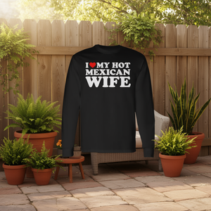 Maglietta a maniche lunghe I Love My Hot Mexican Wife - Product Image 3