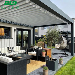 Luxe Patio Waterdicht Hardtop Tuinhuisje Antraciet Grijs 4M X 4.5M Pergola Voor Achtertuin Comfort Lamellendak - Product Image 4