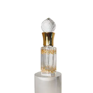 Botol parfum dekanting stok botol parfum Oud kaca parfum botol Tola minyak dengan tutup Kristal