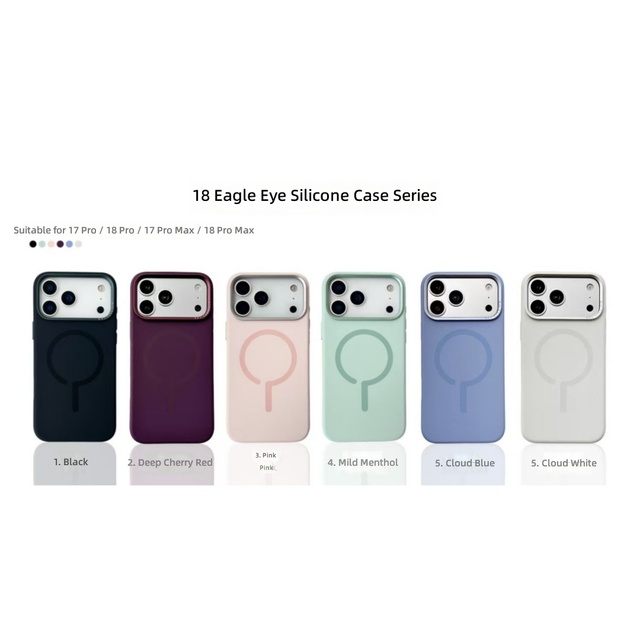 Eagle Eye Silicone with Inner Microfiber Lining and Metal Lens Frame Protective Phone case for iPhone 18 Phone case iPhone 17 16