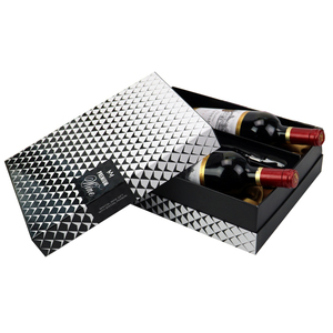 Custom Design luxury cardboard shoulder paper box Red wine packaging boxes gift set wine box 2 bottles customized - Product Image 5