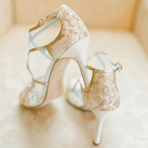 Sandales de mariage élégantes à bout ouvert pour femmes 2024, logo personnalisé, talons aiguilles, chaussures de <span class=keywords><strong>mariée</strong></span> respirantes de luxe avec semelle intérieure en PU - Product Image 5