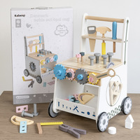 Chariot à outils multifonctionnel en bois pour enfants, assemblage et démontage, écrou, exercice de marche, jouet éducatif, trotteur pour bébé