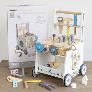 Chariot à outils multifonctionnel en bois pour enfants, assemblage et démontage, écrou, exercice <span class=keywords><strong>de</strong></span> marche, jouet éducatif, trotteur pour bébé - Product Image 3