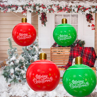 Nouvelle Grande Boule de Noël Gonflable en PVC de 60 cm pour Décoration Extérieure – Vente en Gros
