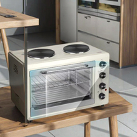 Four électrique multifonctionnel de luxe portable LOVFE, vente en gros d'usine, avec friteuse à air et grille-pain, avec fenêtre visuelle