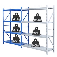 Étagère de rangement métallique robuste à bas prix, 4 niveaux, 200 kg/niveau, structure en acier robuste, grande capacité, étagère de garage sans boulons