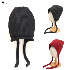 Msmc Knit <b>Bonnet</b> Hat With Long Tassels Winter Warm Fashion Adult Women Beanie Cap 54-56Cm Acrylic Material - Product Image 1