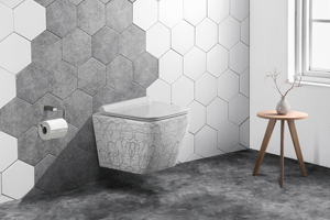 ห้องน้ำการออกแบบที่ไม่มีขอบแขวนผนังห้องน้ำชามเซรามิกสุขภัณฑ์ห้องน้ำ - Product Image 4