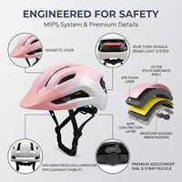 Nouveau casque de vélo intelligent avec clignotants LED, casque de cyclisme personnalisé pour les trajets en ville et les vélos de route, sécurité garantie