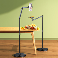 Soporte de Suelo para Teléfono y Tableta Feixiang Factory L58, Multiusos, para Videollamadas y Visualización de Películas, Altura Ajustable de 1140-1620 mm, Negro, Flexible