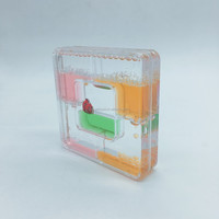 Minuteur liquide en acrylique multicolore avec logo personnalisé, décoration de bureau avec flotteur 3D à effet de goutte d'eau vif, vente en gros d'usine, cadeau souvenir