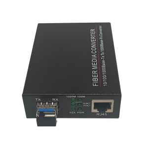 Precio más barato <span class=keywords><strong>de</strong></span> fábrica Convertidor <span class=keywords><strong>de</strong></span> medios <span class=keywords><strong>de</strong></span> <span class=keywords><strong>fibra</strong></span> 100Base-TX 1000Base-TX 100Base-FX RJ45 Puerto óptico 10/100/1000M Cat5 <span class=keywords><strong>UTP</strong></span> - Product Image 1