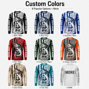 Maillots de pêche personnalisés noir et blanc, légers, en polyester, sublimation, pour hommes, pour la pêche en kayak, uniforme de pêche - Product Image 4