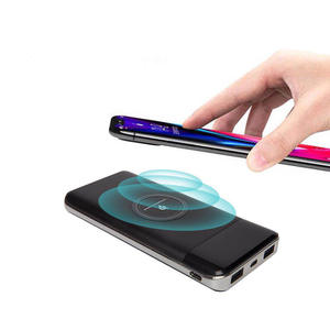 Бытовая электроника с двумя <span class=keywords><strong>USB</strong></span>-выходами, портативная батарея 10000 мАч, беспроводное зарядное устройство Qi для сотового телефона, Внешний аккумулятор со светодиодным дисплеем - Product Image 3