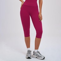 Legging Capri YIYI Ultra-Élastique pour Femme, Longueur Mollet, Effet Ventre Plat et Rehaussement des Fesses, Respirant, Idéal Yoga et Course à Pied