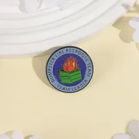 Broche en émail amusante pour chef d'équipe de lutte contre les incendies de conteneurs à déchets, motif poubelle verte et flamme, badge de revers, bijou, cadeau pour amis